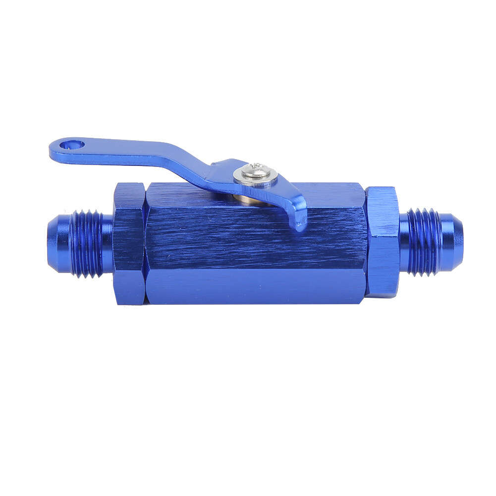 Car Car Shut Off Check Valve CNC Y972 6AN For AN6 Fuel Pipe(Blue )