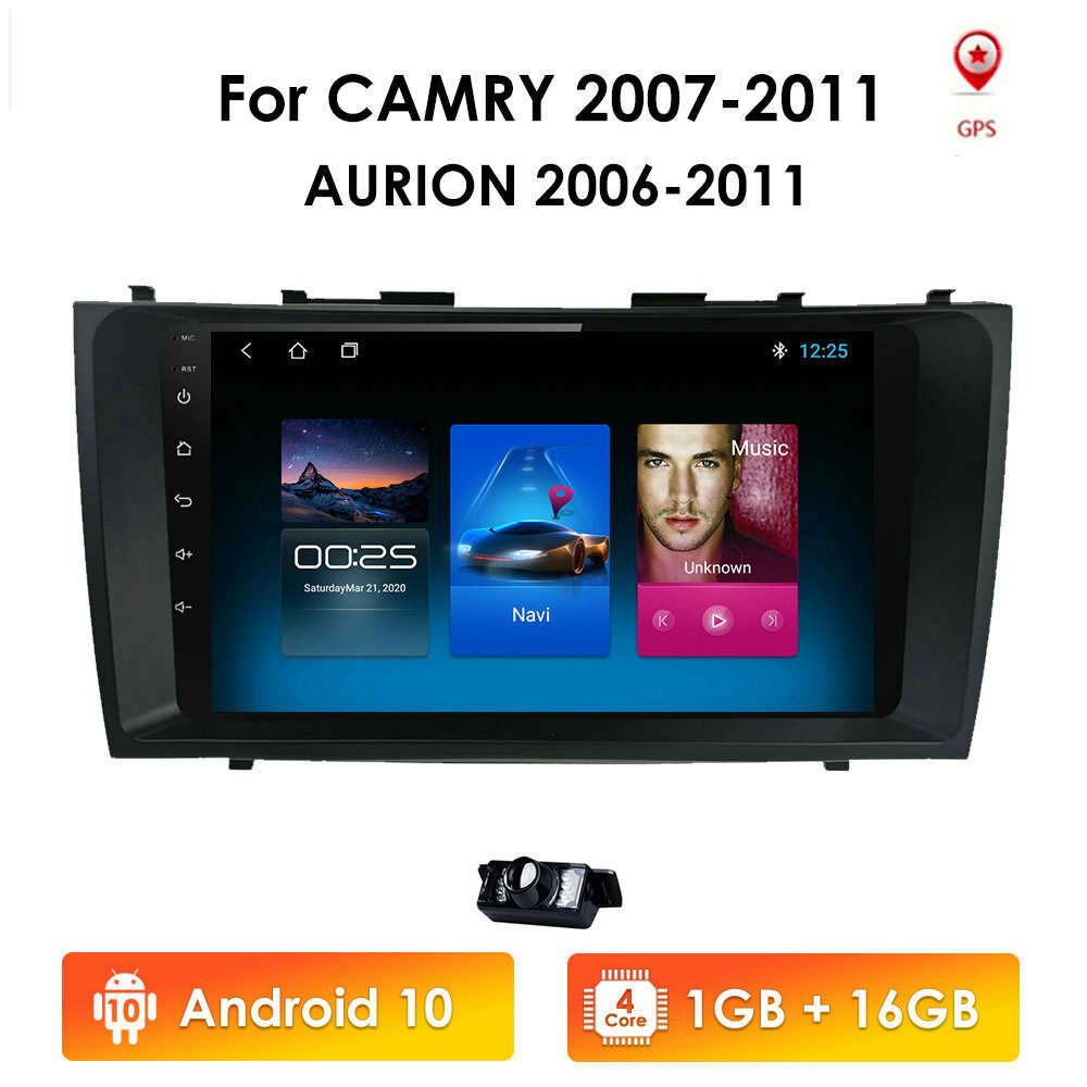 9" Android 10.0 Car Stereo Player +Camera Radio GPS For Toyota Camry 2007-2011