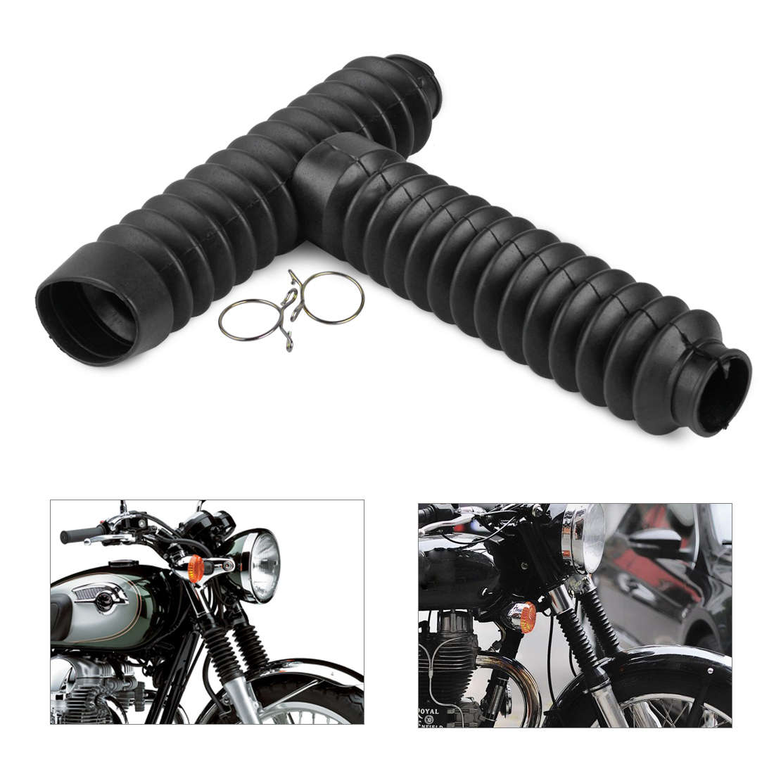 Motorcycle Front Fork Dirt Dust Cover Gaiter Gator Boot Cap Shock Absorb Rubber