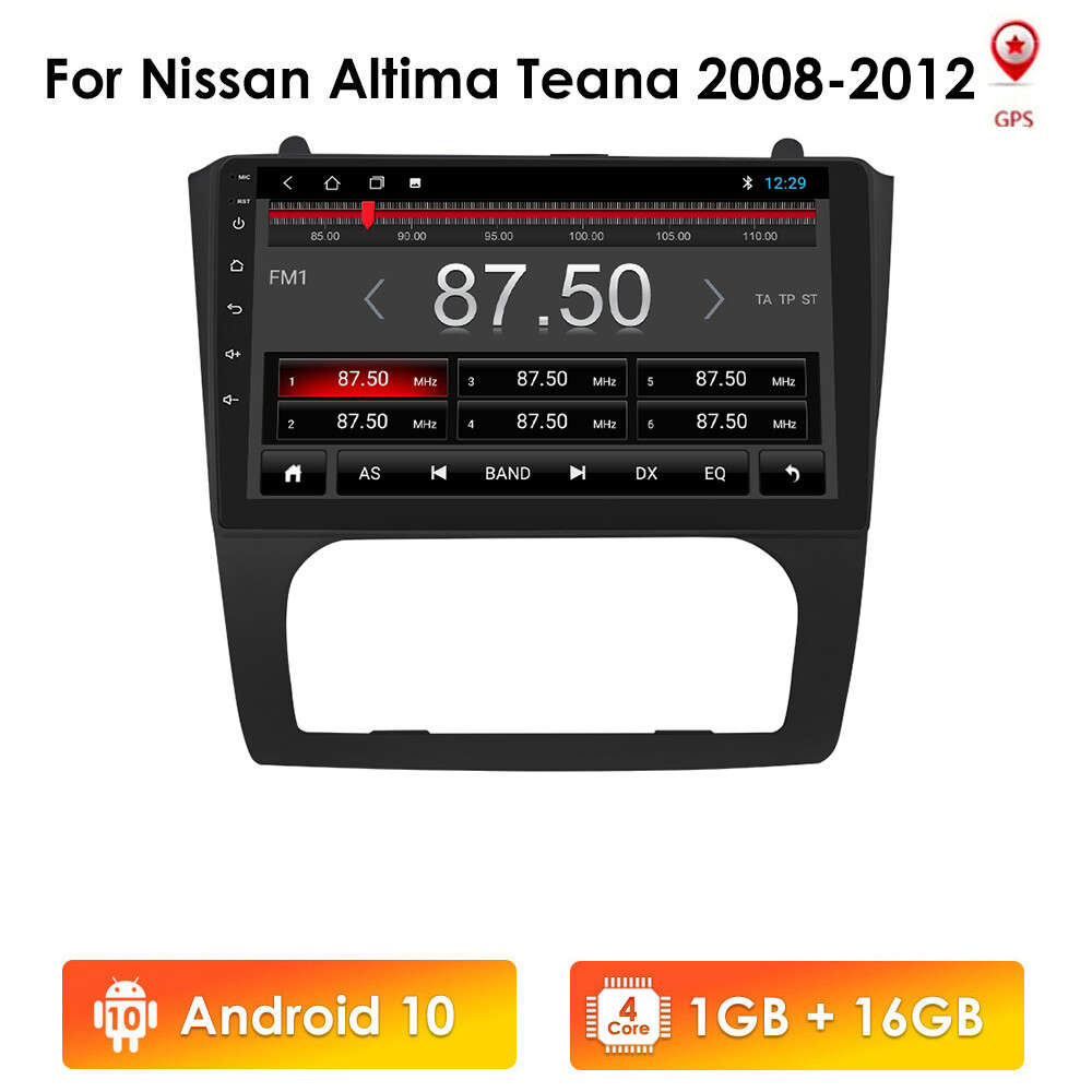 Camera+9" GPS Car Radio Android 10 For Nissan Altima Teana 2008-2012 Auto A/C BT