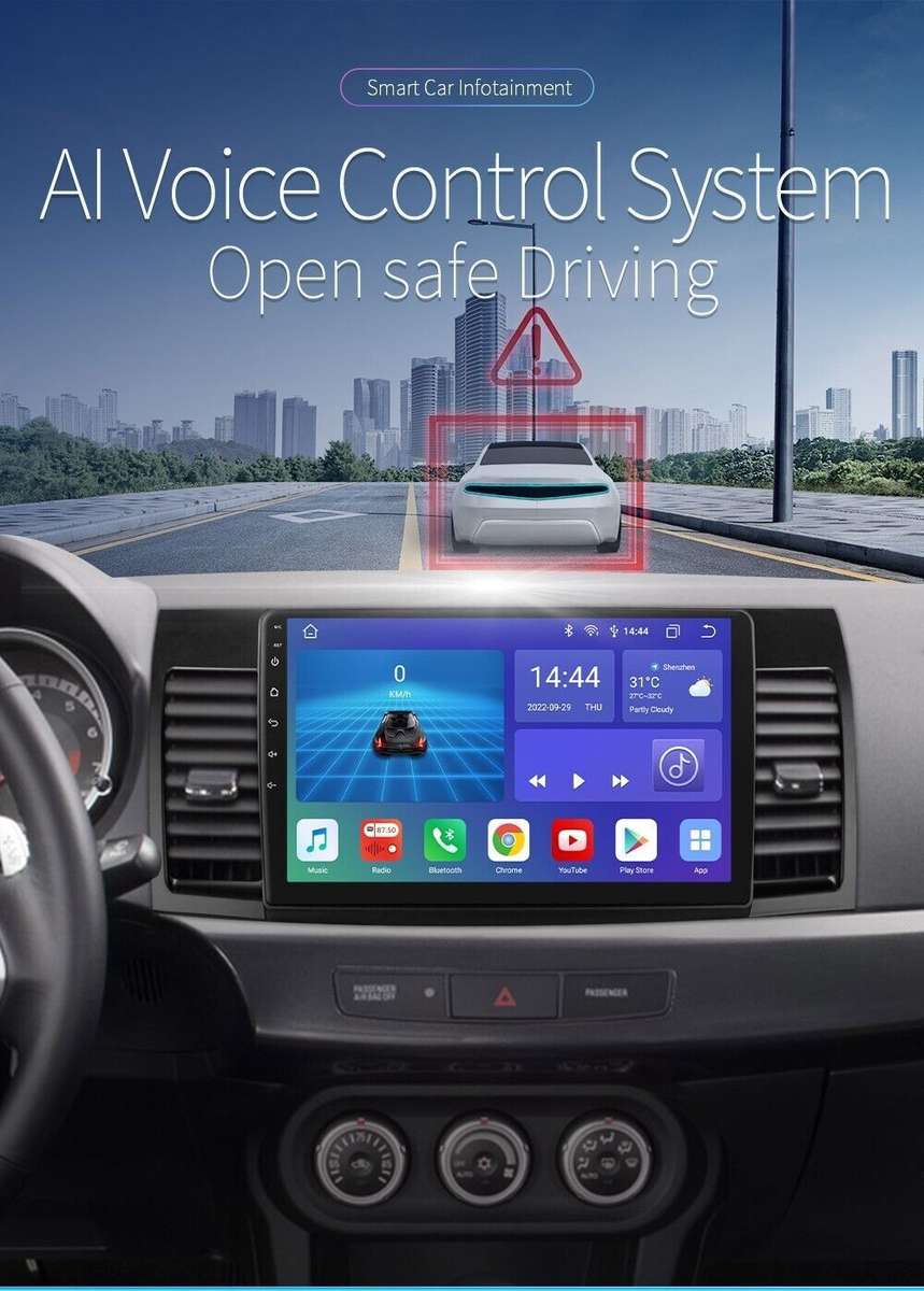 For Mitsubishi Lancer 2007-2015 Android 12 Car GPS Radio Stereo HeadUnit DSP 64G