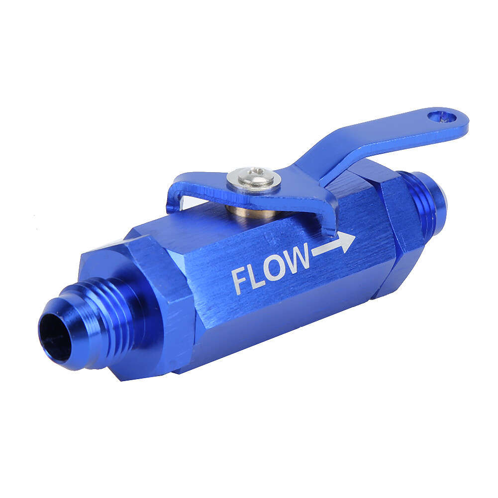 Car Car Shut Off Check Valve CNC Y972 6AN For AN6 Fuel Pipe(Blue )