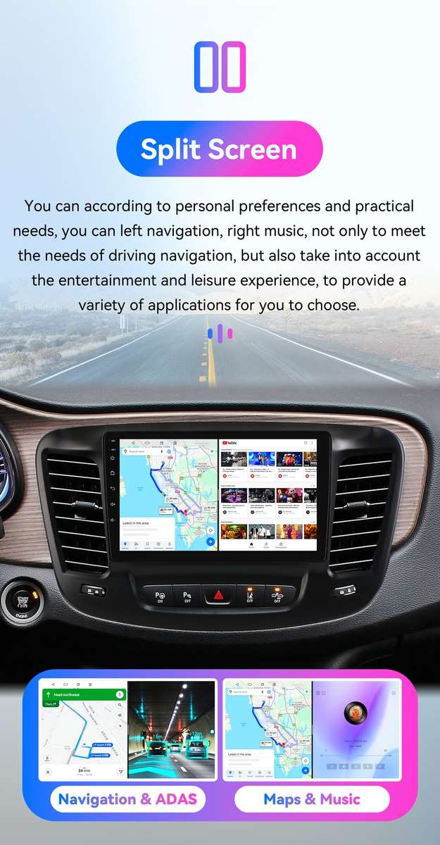 4+64GB Android 14 Carplay Stereo Radio GPS 8Core For 2015-2019 Chrysler 200 200C