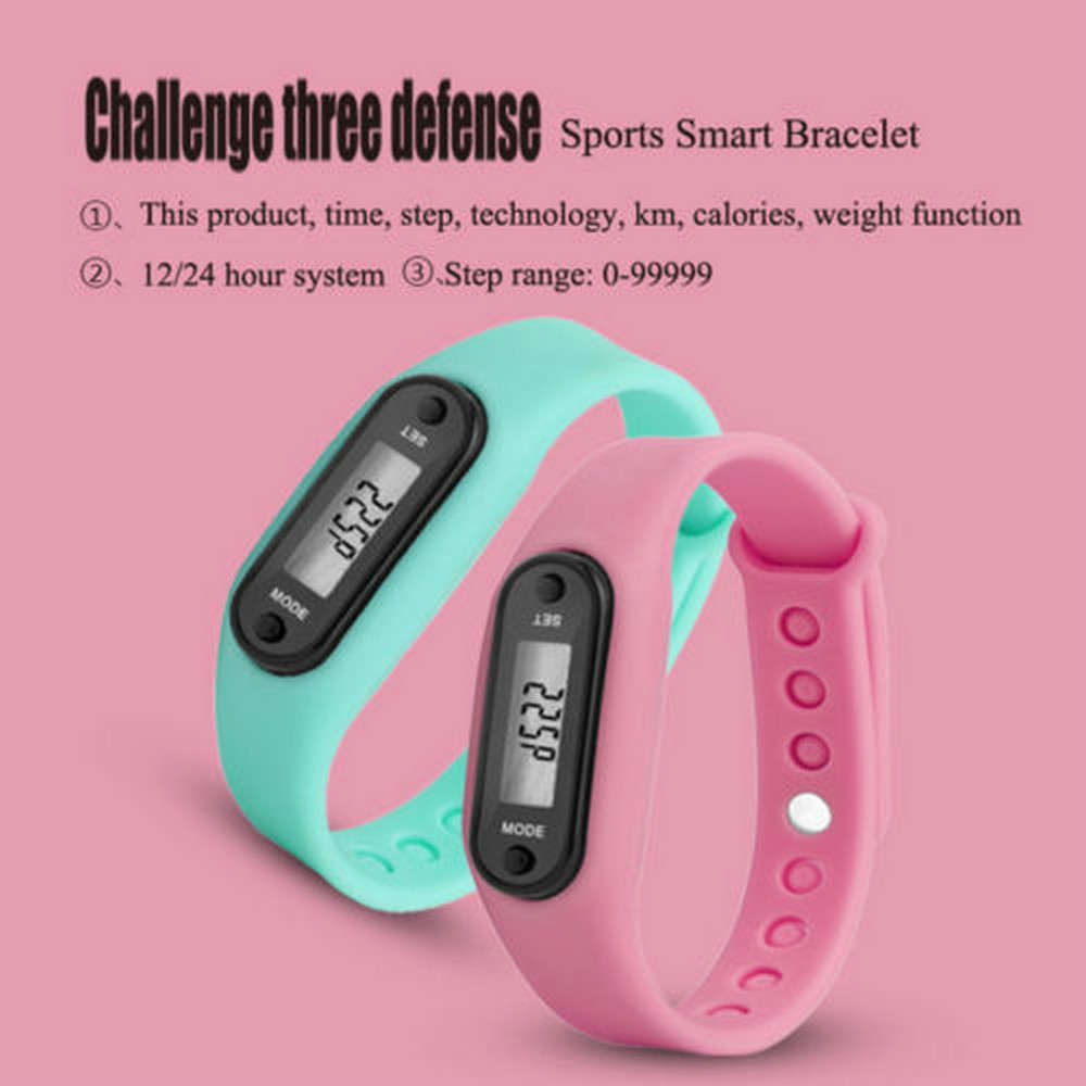 Run Step Walk Watch Pedometer Calorie Counter LCD Distance Wrist Band