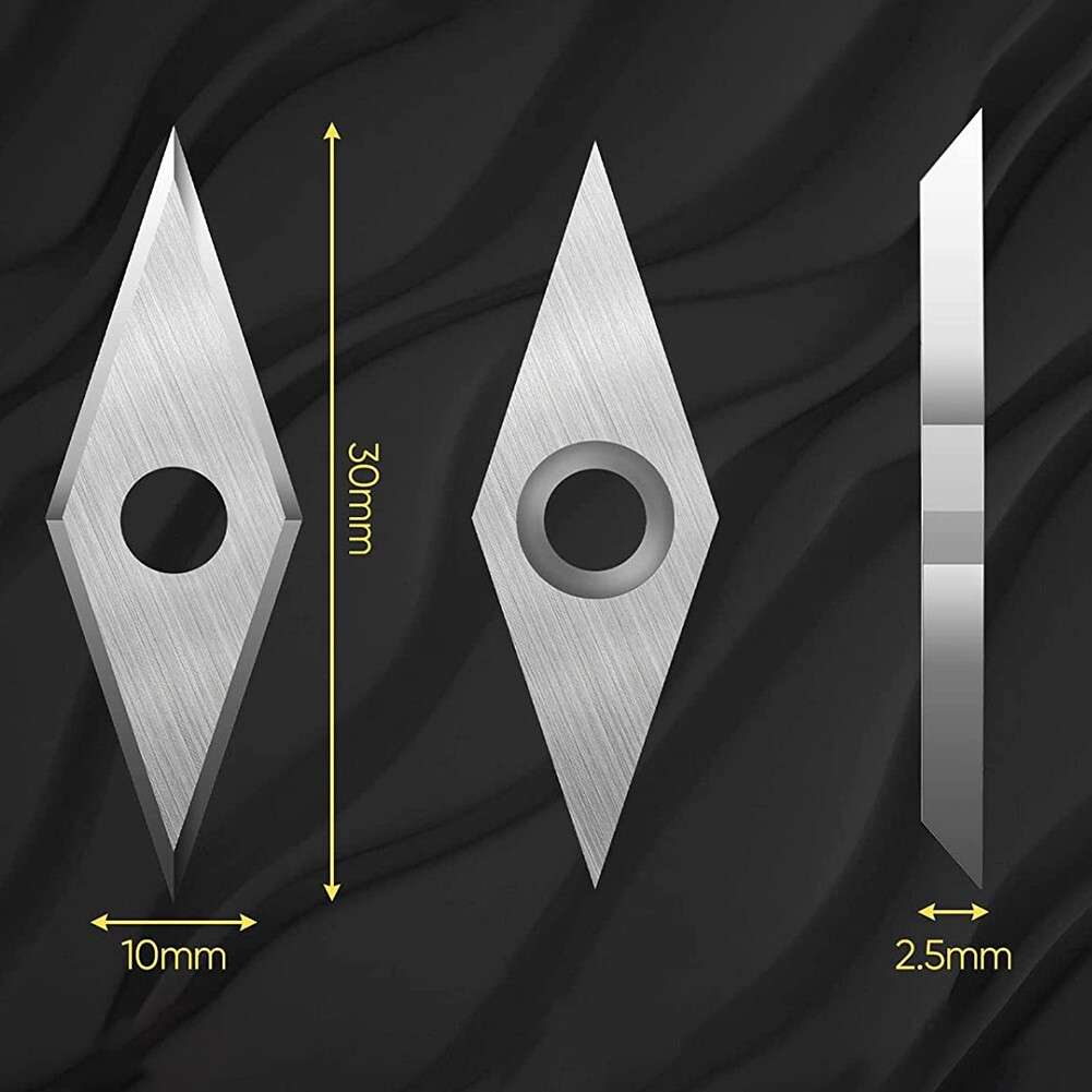 Long Lasting Carbide Cutter Inserts Set For Wood Lathe Turning Tools 12 Pieces