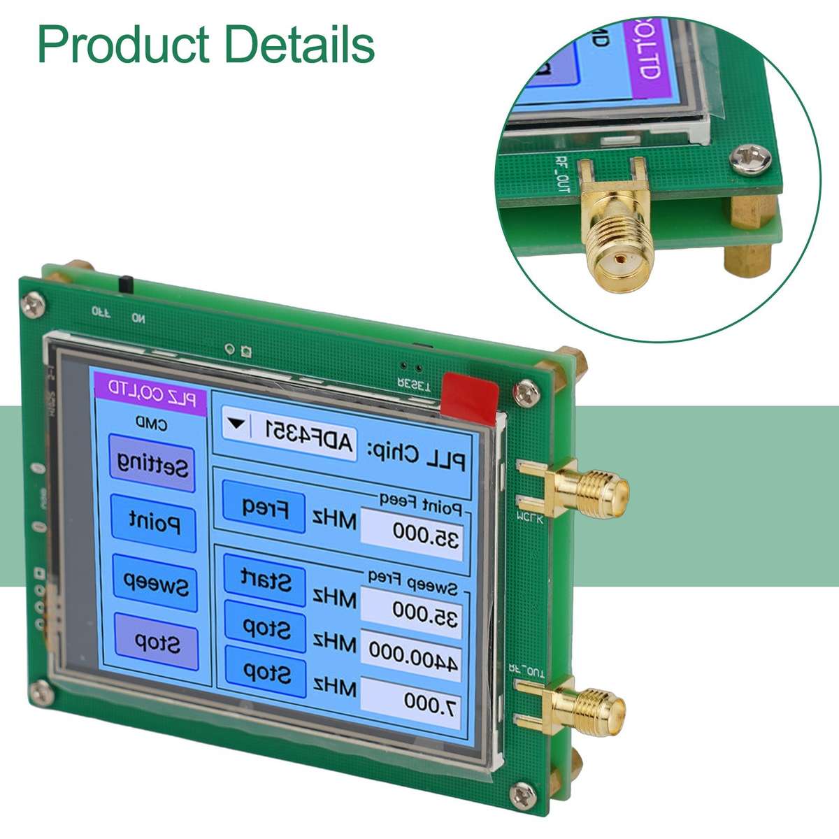 ADF4351 35M 4 4G Touch Screen RF Signal Generator With PLL Sweep Function