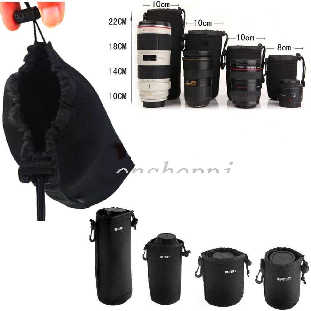 Matin Neoprene waterproof Soft Camera Lens Pouch Size- S(80mm x 100mm)