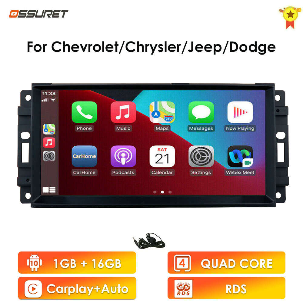 7" Android Carplay Car Radio Stereo WiFi GPS Nav For Jeep Chrysler Dodge Compass