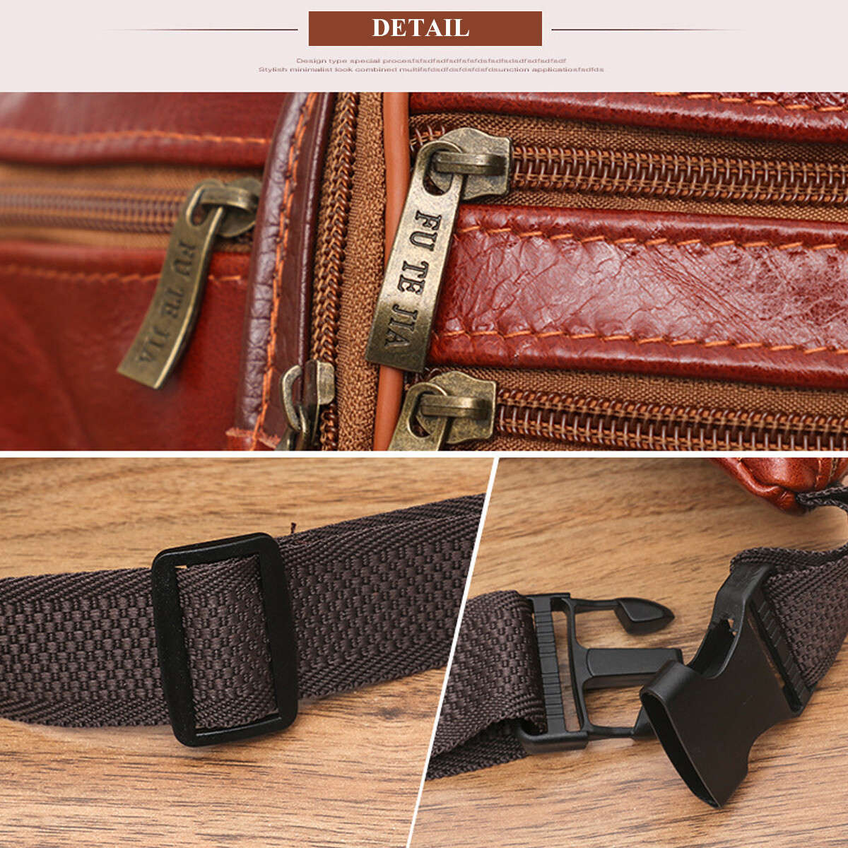 Leather Mens First Layer Cowhide Mobile Phone Pockets Waist Fanny Bag Pouch j