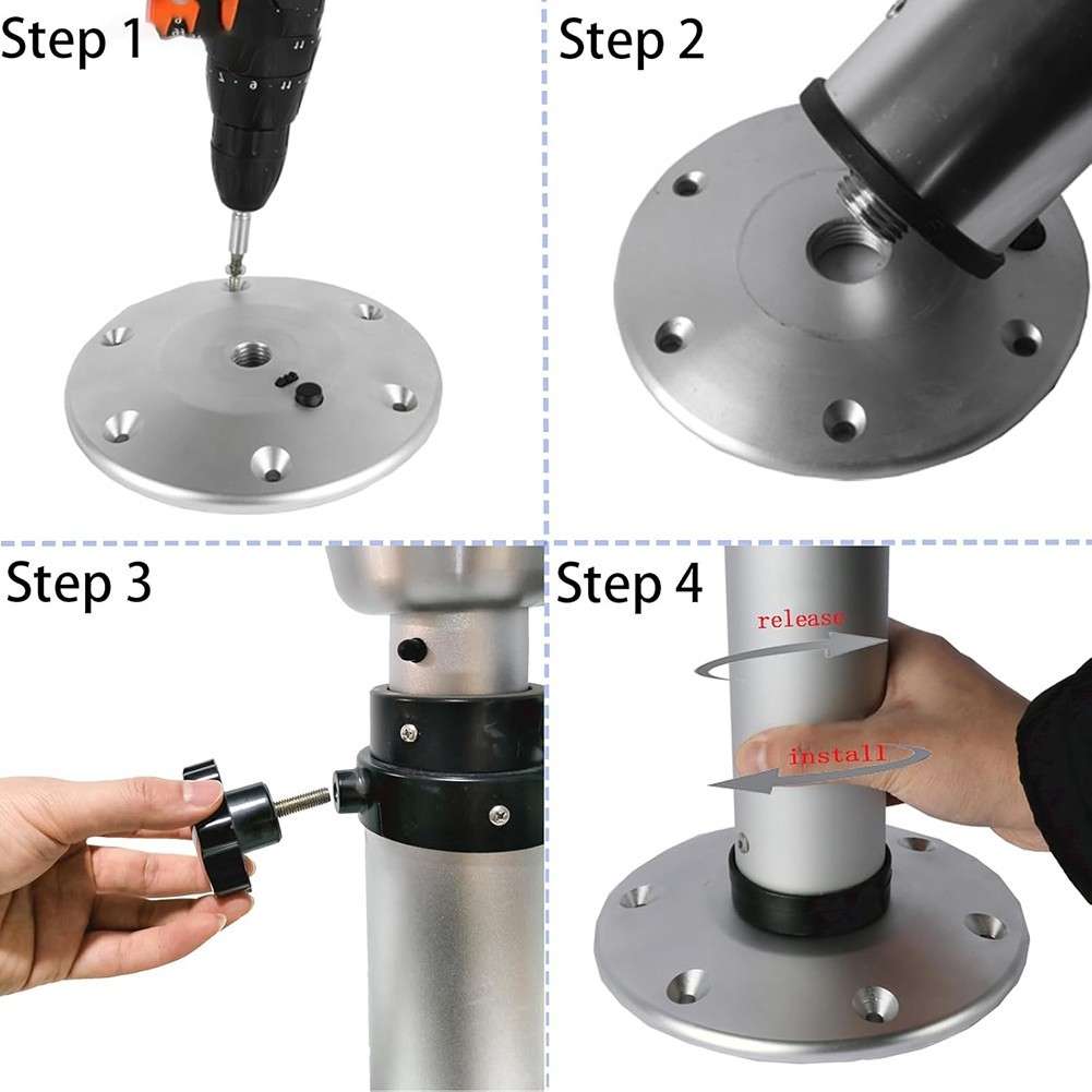 425-750mm RV Adjustable Table Leg Bracket Removable Aluminum Alloy Table Leg