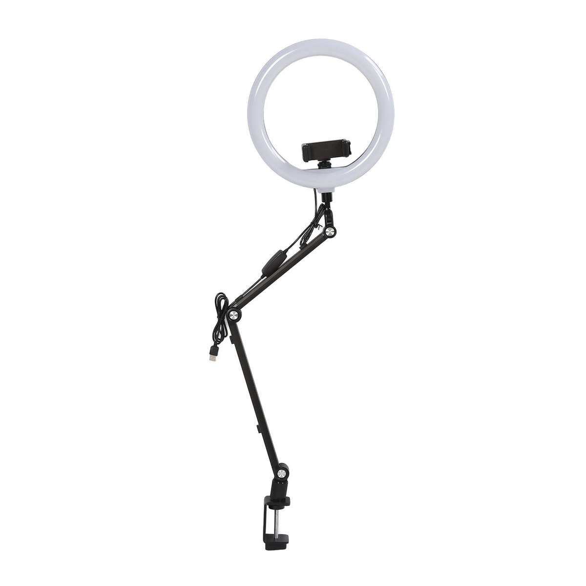 10in Live Stream Fill Light Angle Adjustable Dimmable Clip On LED Ring Light CHW