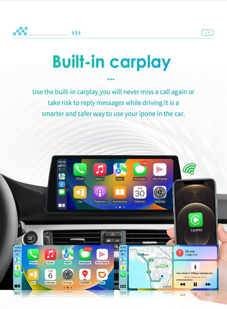 Android 13 For BMW 3 Series E90 330i 335i 2005-12 Carplay Stereo Radio GPS 8Core