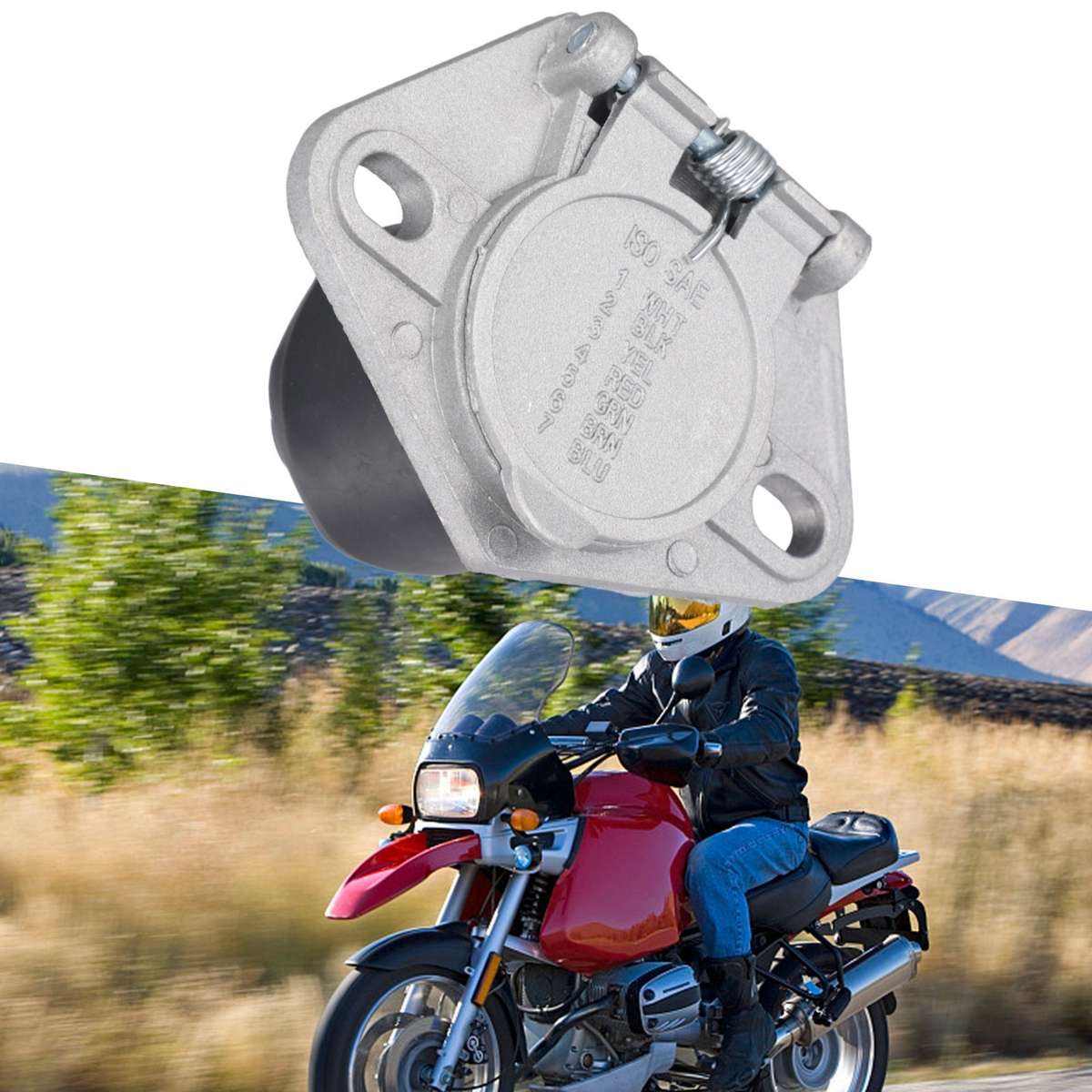 7 Pins Socket For Semi Trailer Truck Light Connector Round Split Pin Receptacle