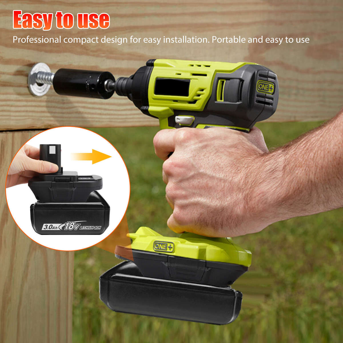 Battery Adapter MT20RNL for Makita Li-ion Batteries Convert for Ryobi 18V Tools