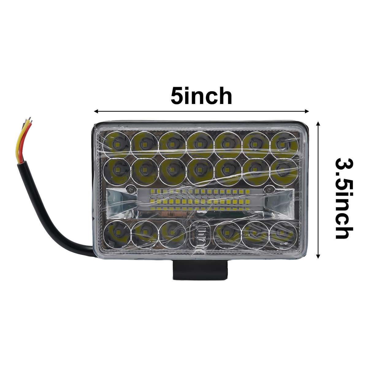 2Pcs 60W 3X5\\" Inch Chrome Rectangular LED Headlights Replacement/Hi