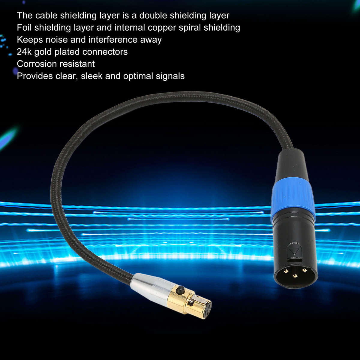 XLR Male To Mini XLR Female Cable Professional 3 Pin XLR Cable Adapter DSO
