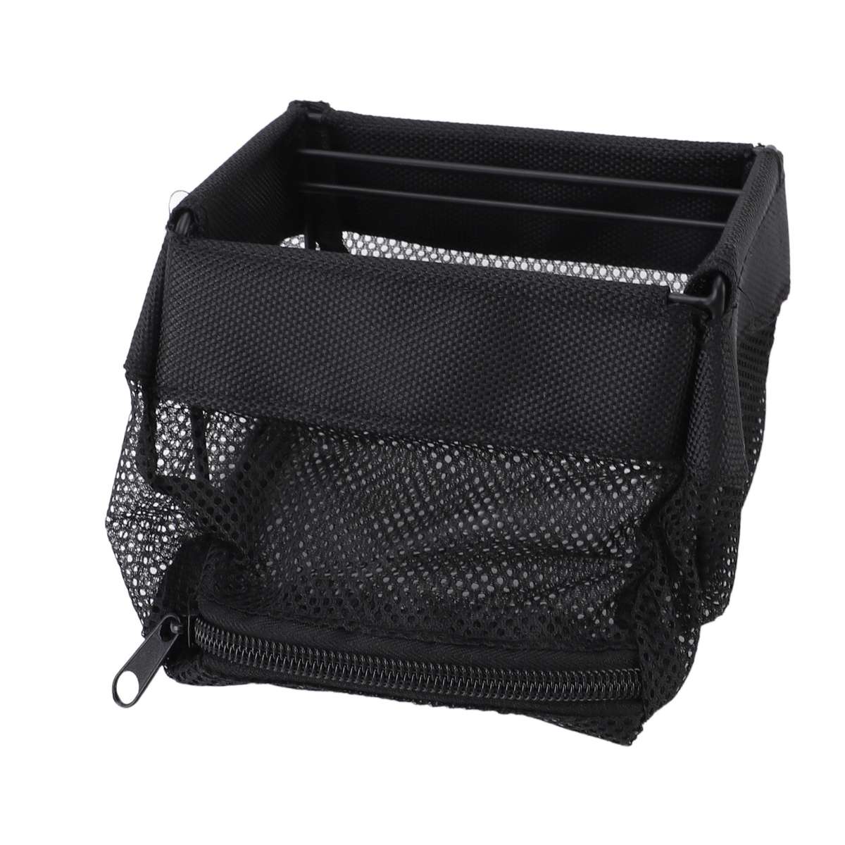 Brass Shell Bag Zippered Bottom Quick Release Tear Resistance Portable Black CHW
