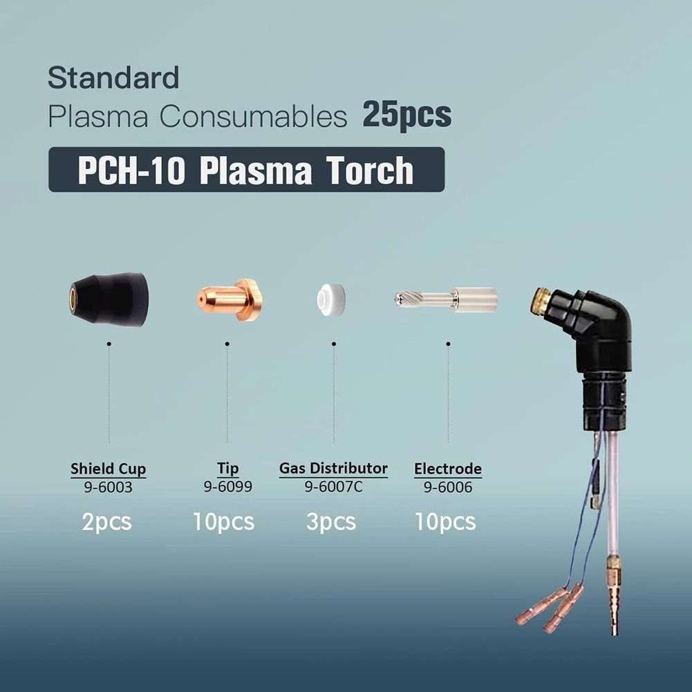 Plasma Cutting Consumables Set For Thermal Dynamics PCH10 Torch 25 Pieces
