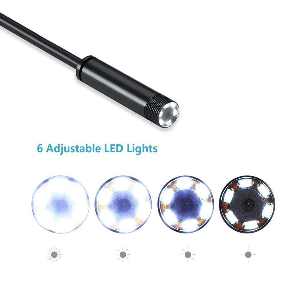 5M-Pipe Inspection 7mm Camera-Plumbing Waterproof USB Drain Endoscope Sewer