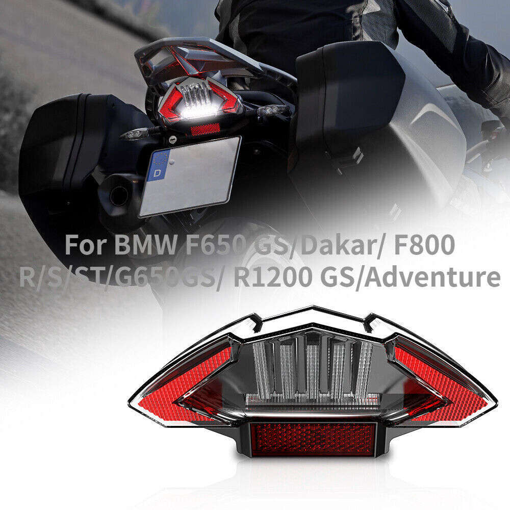 For BMW R1200 GS ADV /F650 GS Dakar F800 R/S/ST LED taillight Smoke Integrated