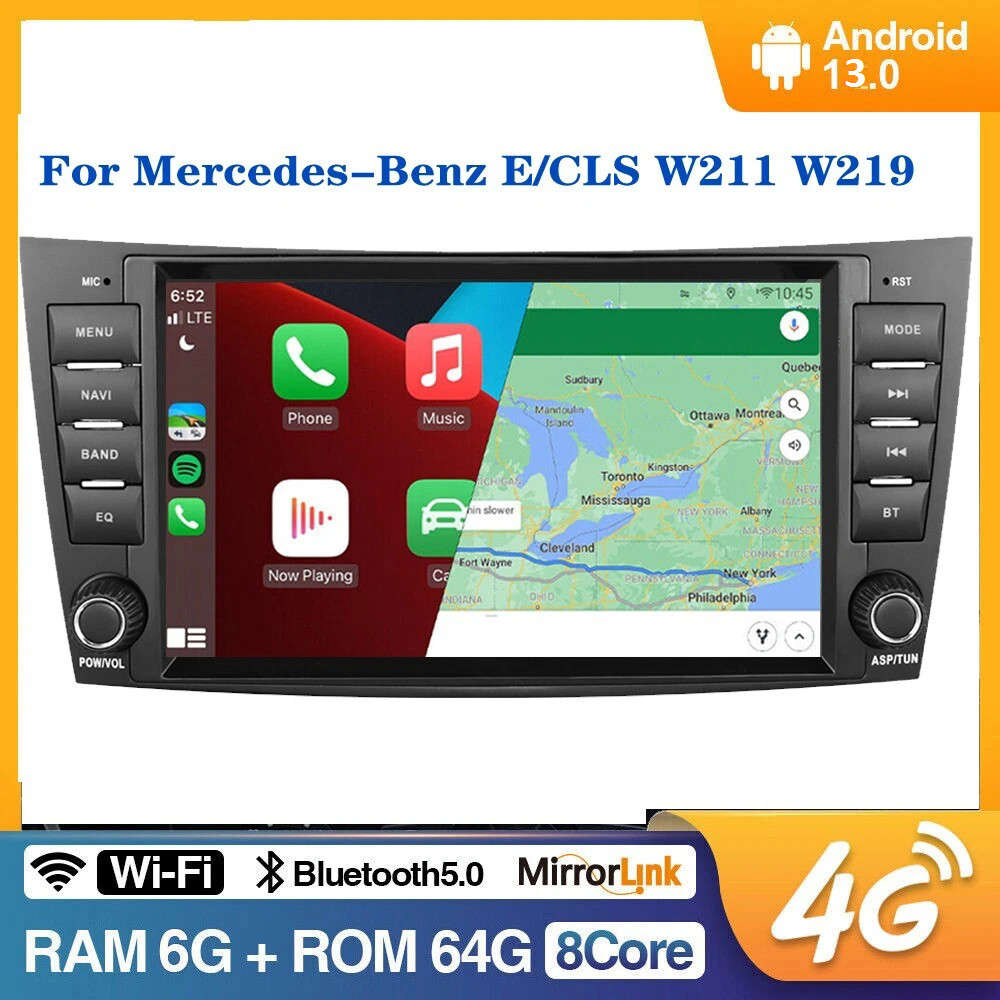 6+64GB Android 8CORE For Mercedes-Benz E Class W211 CLS-W219 GPS Stereo CarPlay