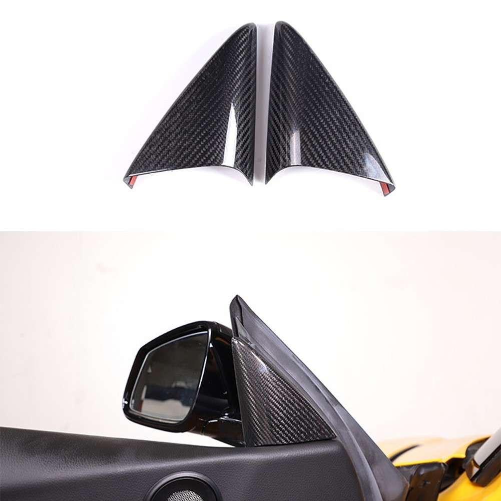 Real Carbon Fiber Interior A-pillar Panel Trim Cover For Supra A90 2019-2022