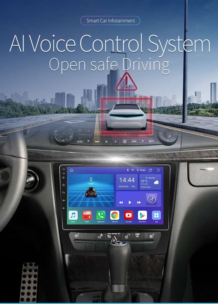 For Mercedes Benz E Class W211 E320 E350 Android 13 CarPlay Radio GPS Navi 4+32G