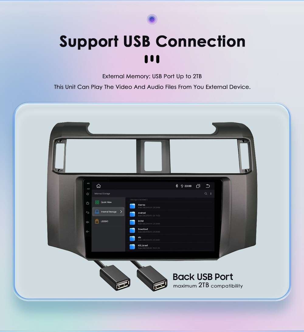 8Core Android 13 CarPlay Car Radio DSP GPS Navi 32G For Toyota 4Runner 2009-2019