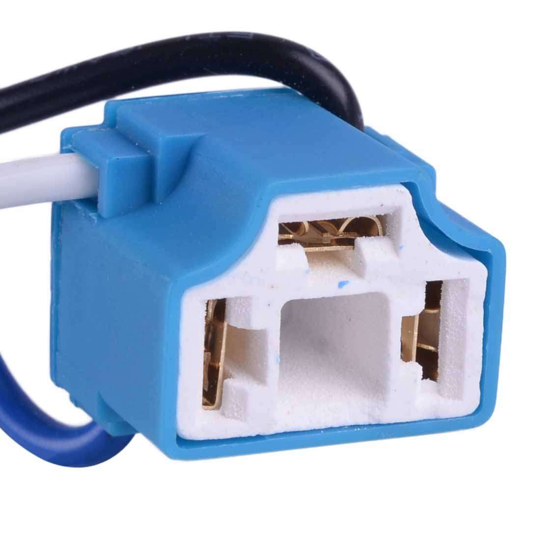 H4 Ceramic Light Bulb Socket Holder Wiring Fit for Car Truck Headlight