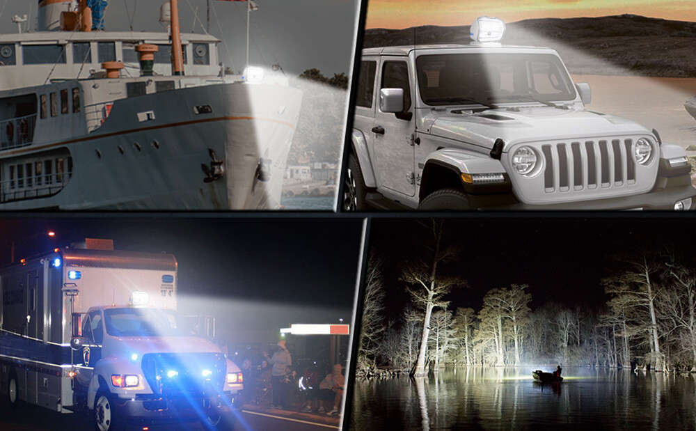 50W Searchlight Wireless Spotlight Magnetic LED Remote Control Marine Boat Car
