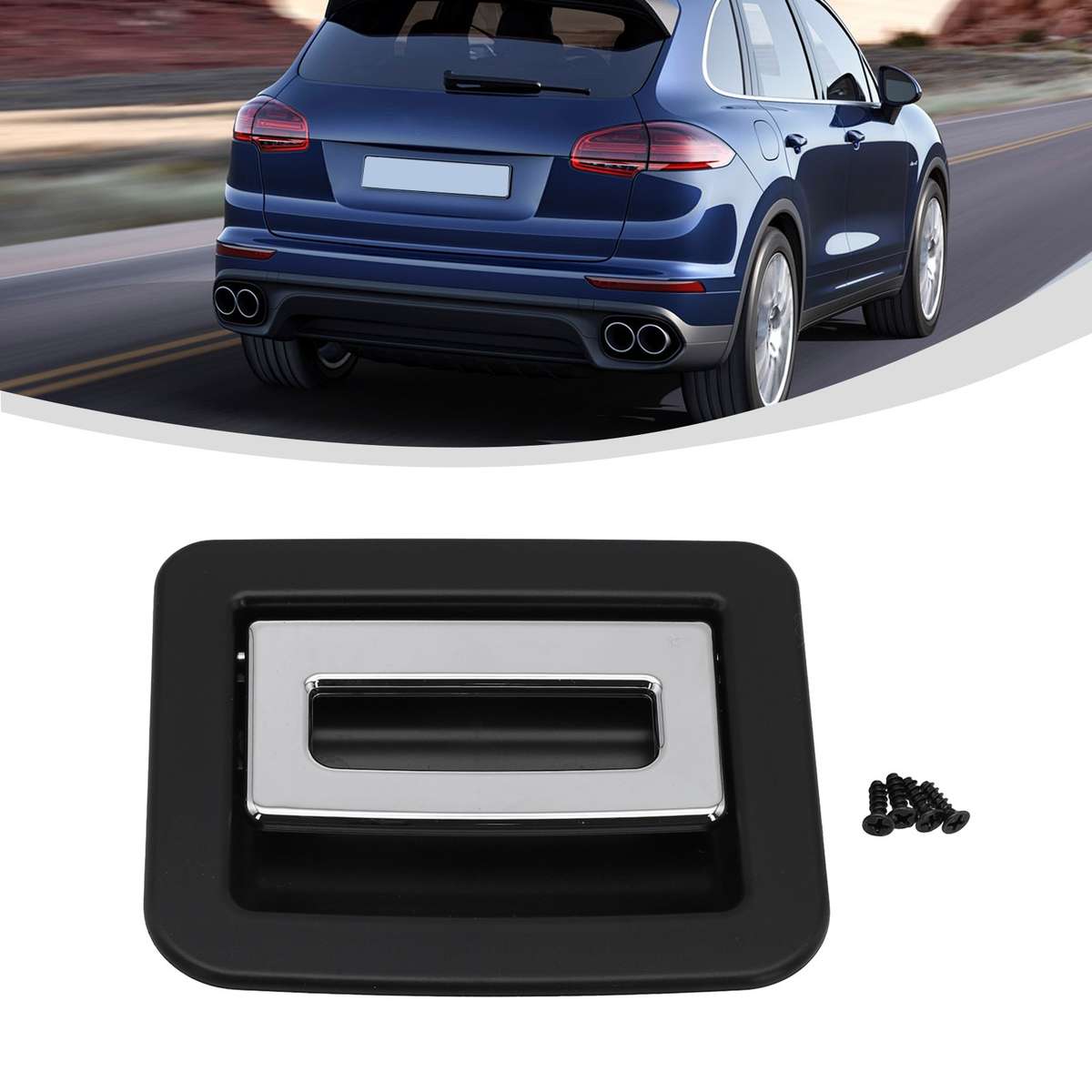 Custom Made For For Cayenne Black Spare Tire Trunk Floor Handle Cover