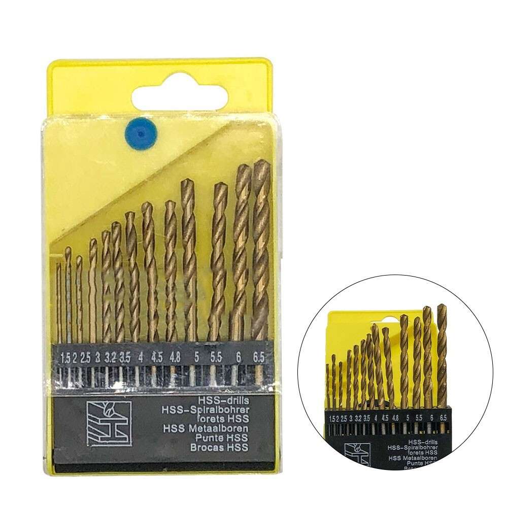 High Performance Coated Drill Bits 13 Piece Set For Metalworking