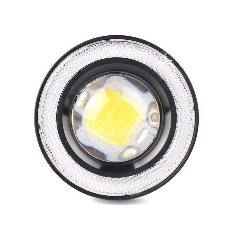 2Pcs  LED Fog Light Projector Angel Eyes Super Lamp w/ COB Halo Rings