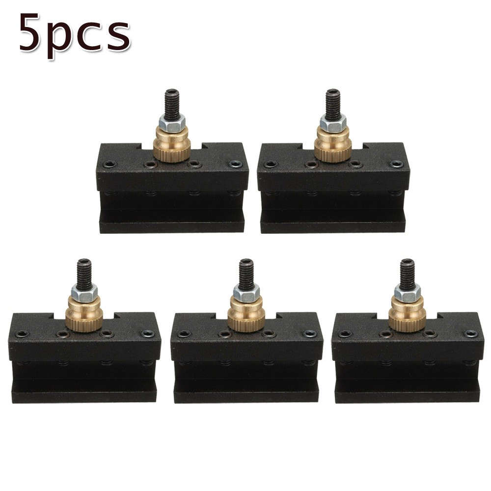 5Pcs 1/4-1/2 Mini Lathe Quick Change Post Facing Milling Turning Tool Holder