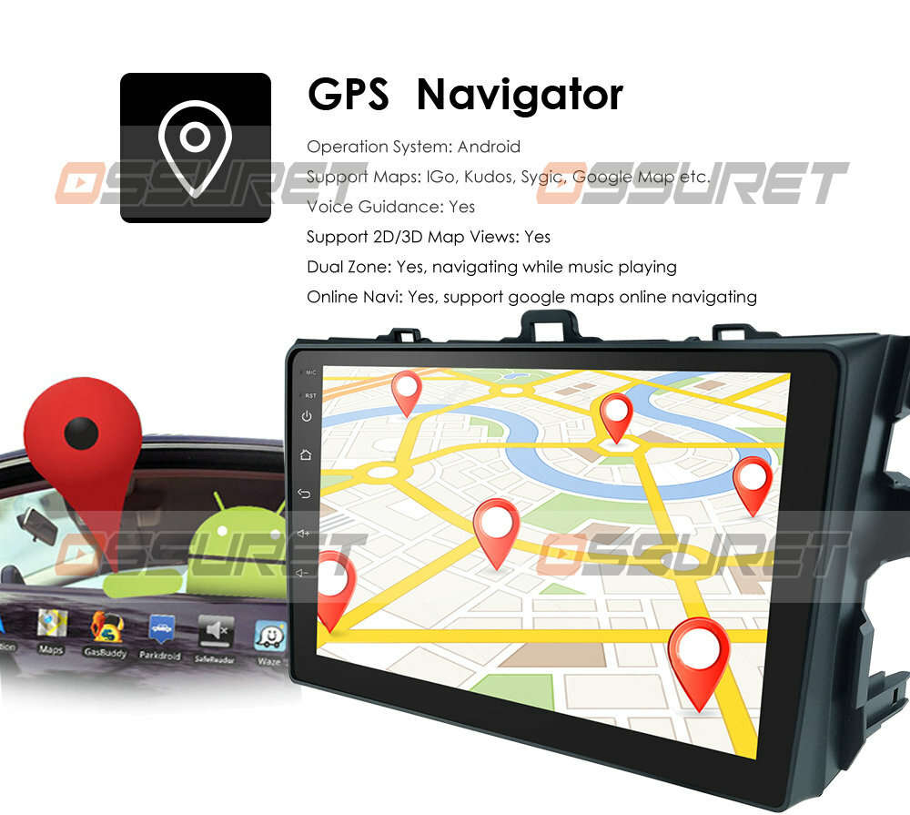 9" For Toyota Corolla 2006-2012 Apple Carplay Android 11 Car Stereo Radio GPS