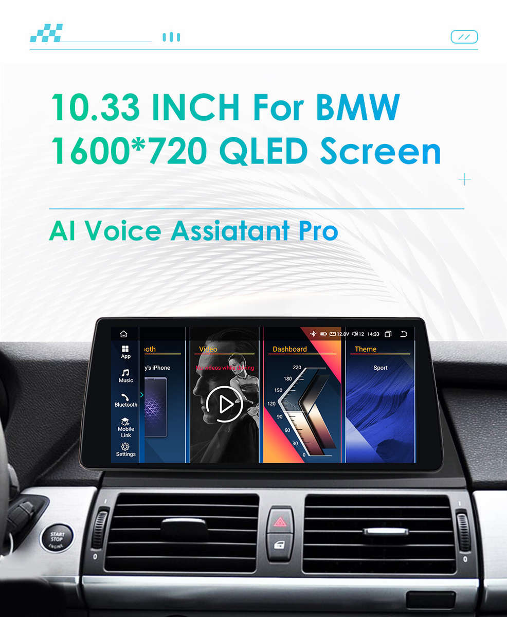 10.33" Android 12 Car GPS Radio Stereo Navi AM For BMW X5 X6 E70 E71 CCC 2007-10