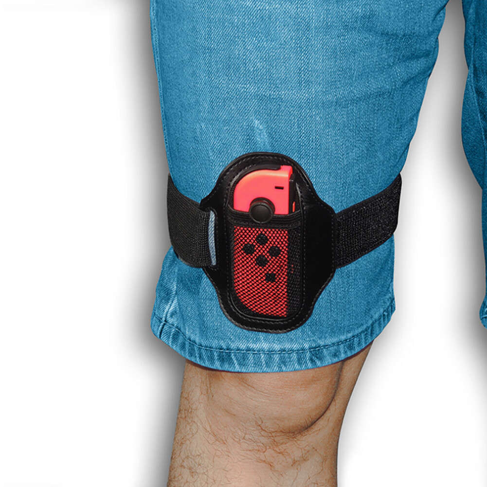 2x Portable Adjustable Sport Dance Leg Straps For Joy Con Console Acc New