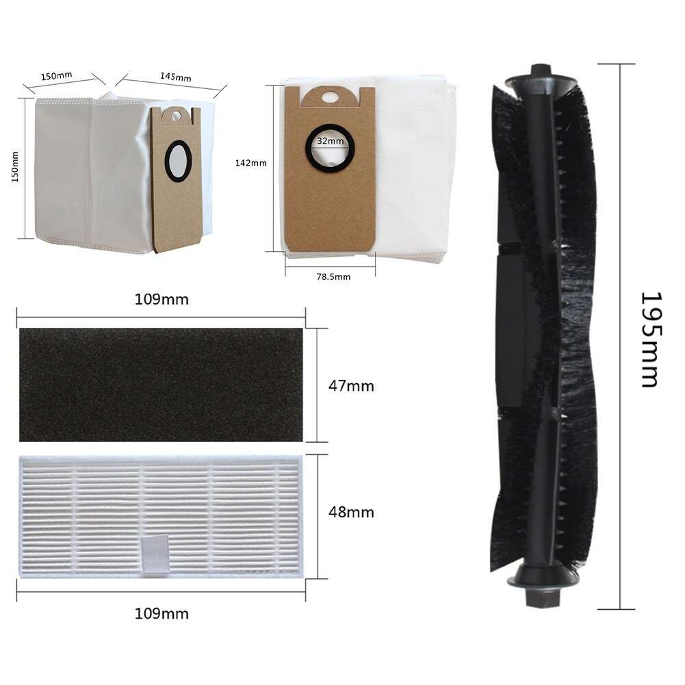 For IHome AutoVac Nova Self Empty IHRV6-BLK, For T10-Main Brush Filter