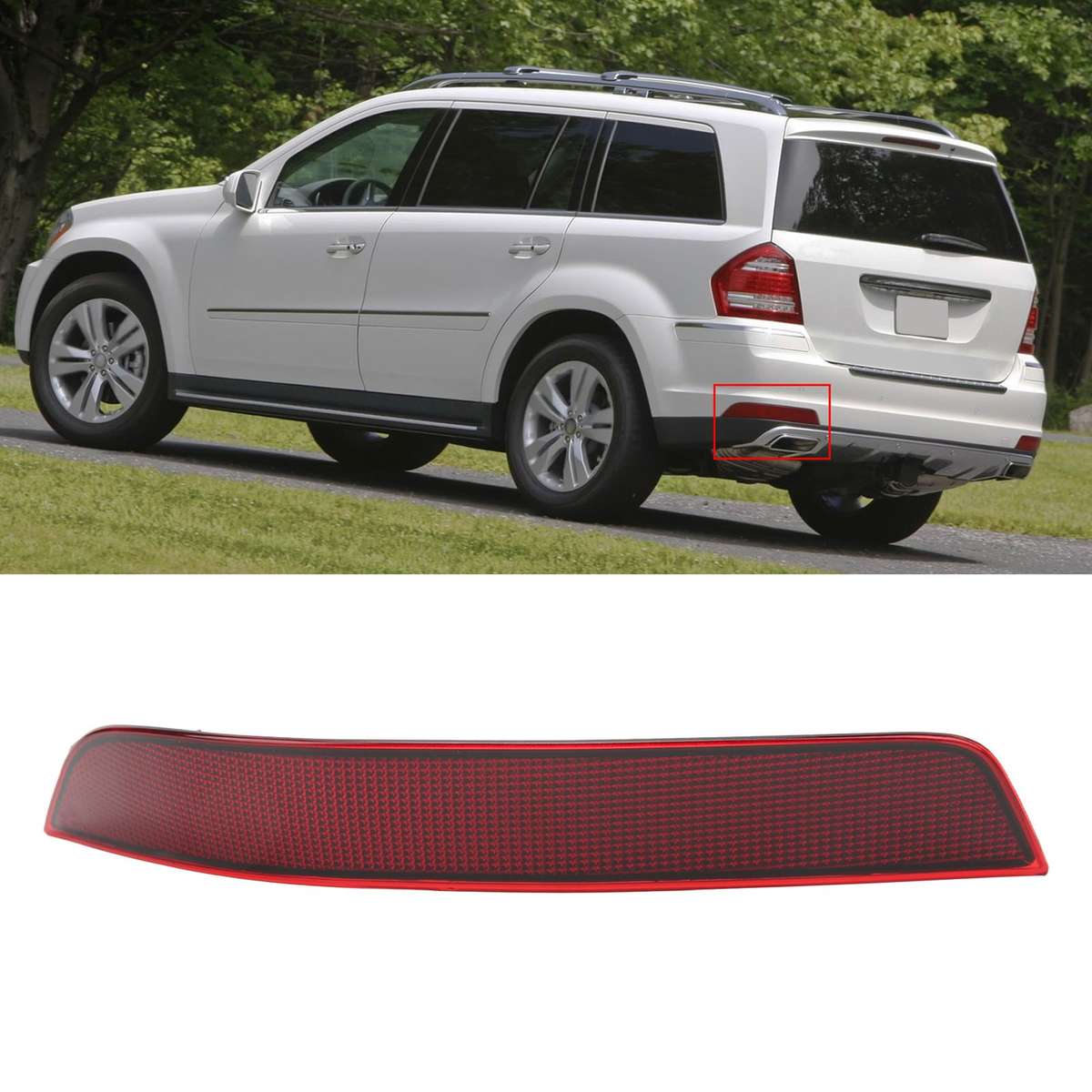 Rear Bumper Reflector Safe Warning ABS Plastic For Benz GL350 GL450 GL550(L CHW