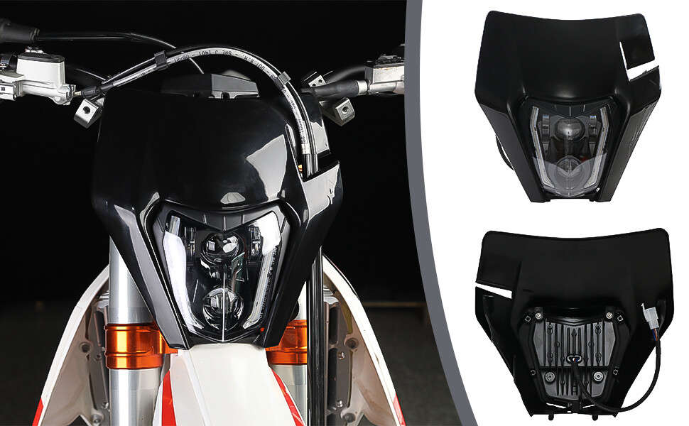 LED Headlight DRL For Kawasaki KX450F KLX110 Yamaha WR450R WR250X TTR225 YZ F