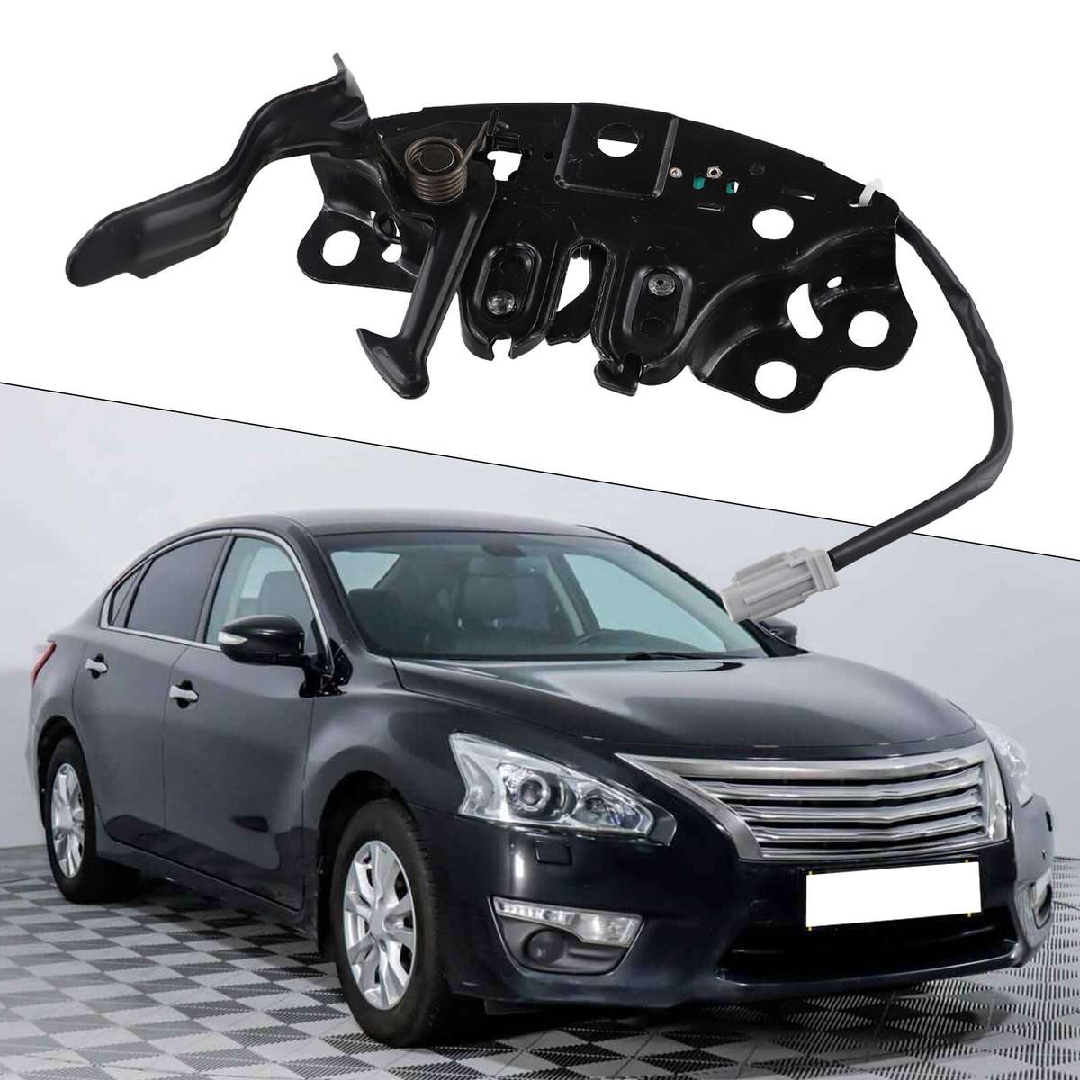 Black Hood Latch Lock For Nissan For Altima 2016 2018 Sedan With Remote Start
