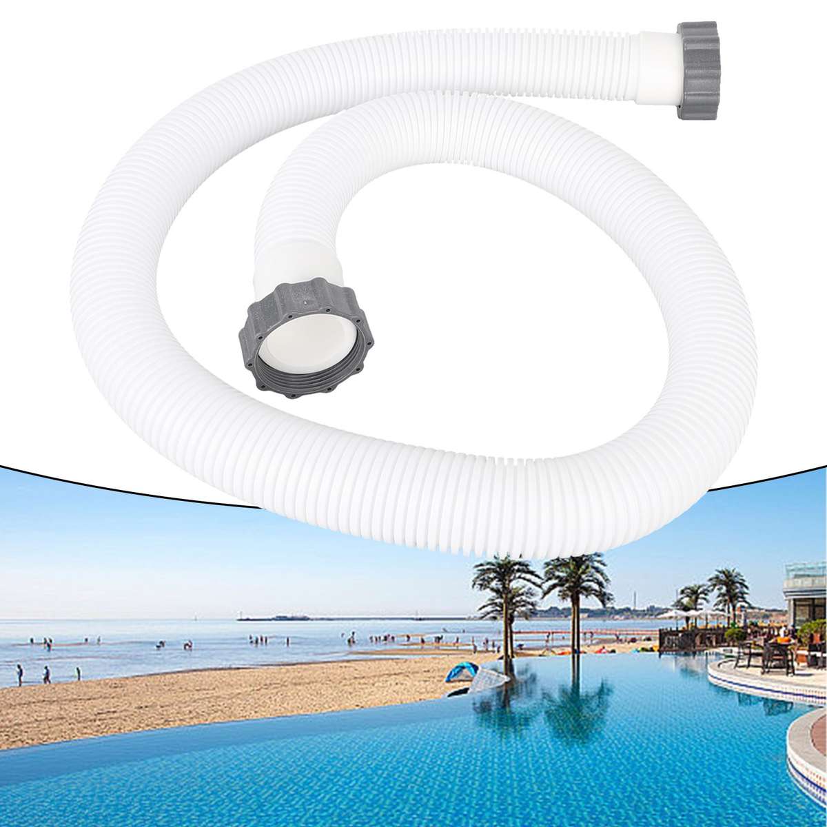 For Intex 1.5 Inch Diameter Water Pool Pump Replacement Hose 59 Inch Long Part