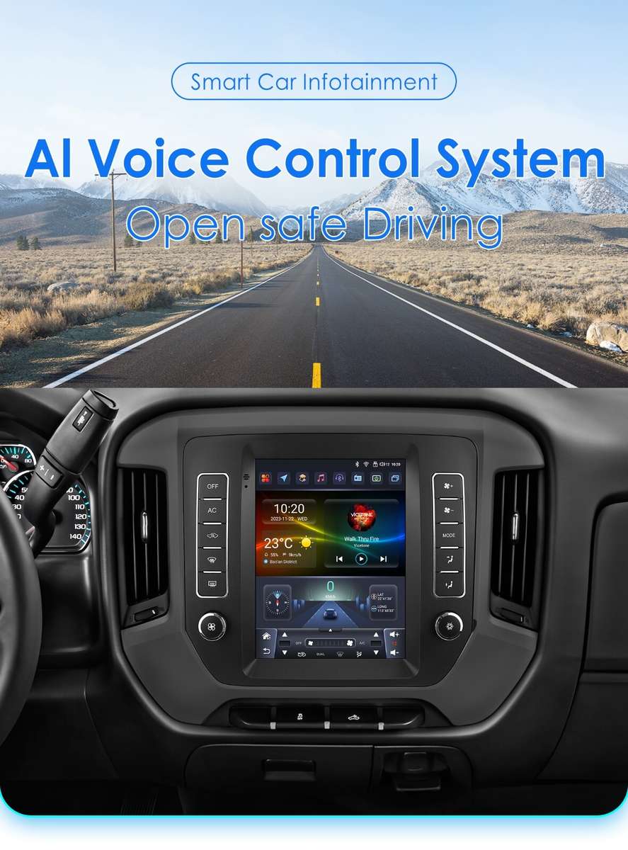 9.7" For Chevy Silverado 2014-2018 GMC Sierra Android 13 Car Radio GPS Navi 32GB