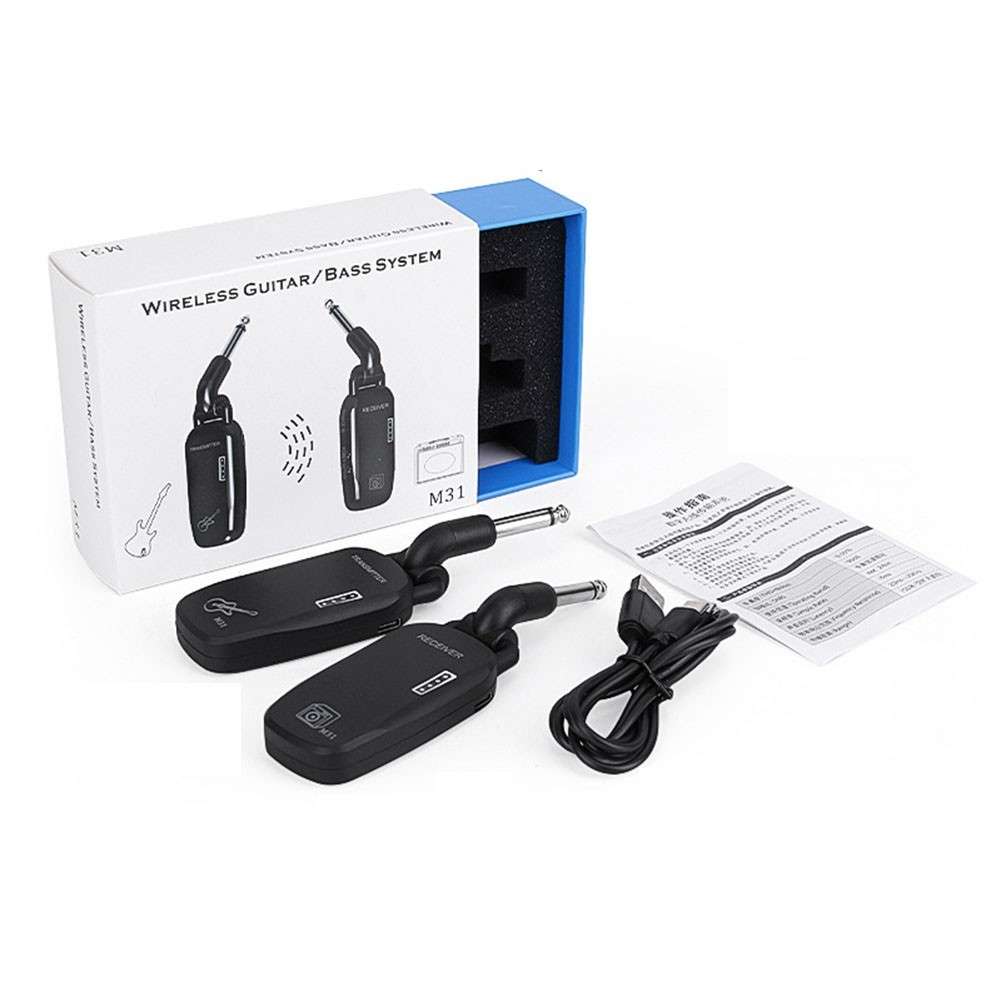Rechargeable Wireless Guitar System Long Battery Life Exceptional Sound Quality