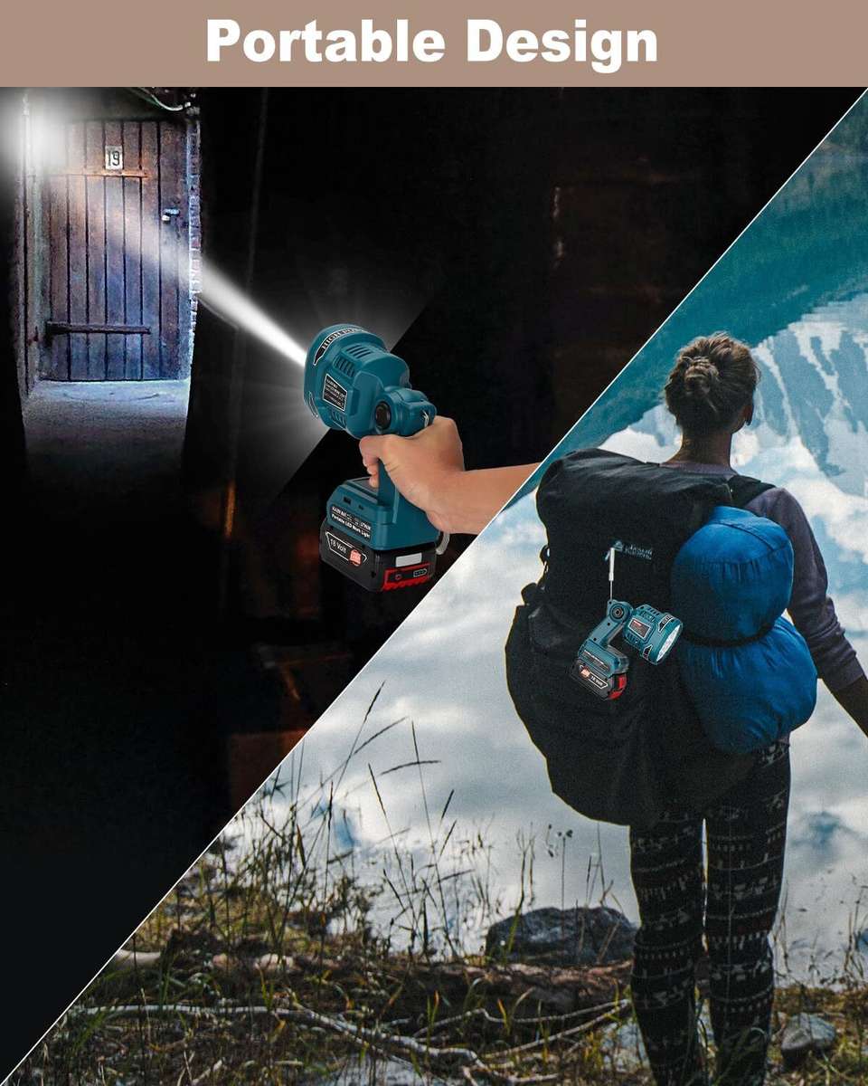 LED Work Light Cordless LED Flashlight for Bosch 18v GBA Battery 22W For Camping