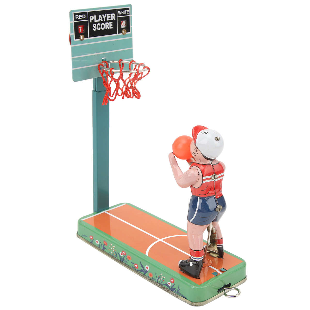 Table Basketball Game Vintage Tin Wind Up Toy Clockwork Toy For Basketball