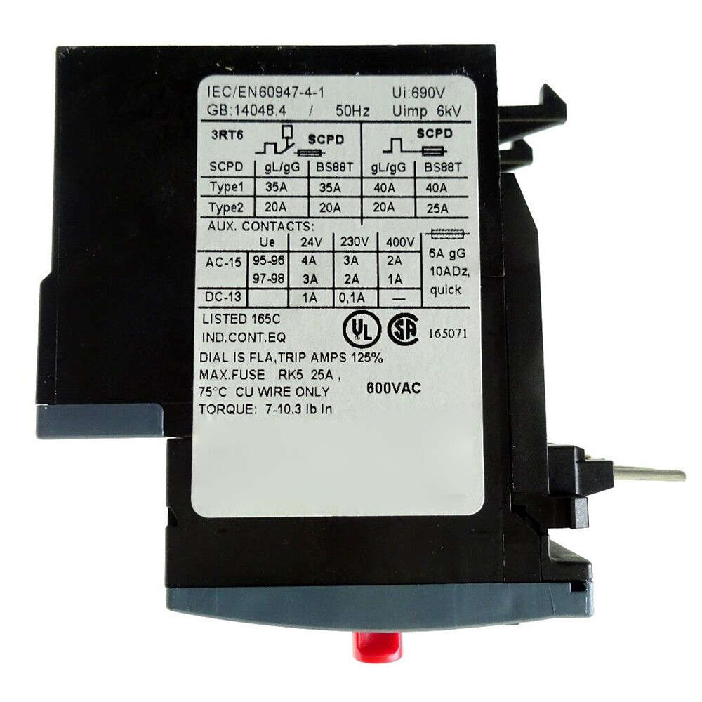 3RU6116-1GB0 For Siemens 4.5-6.3A Thermal Overload Relay