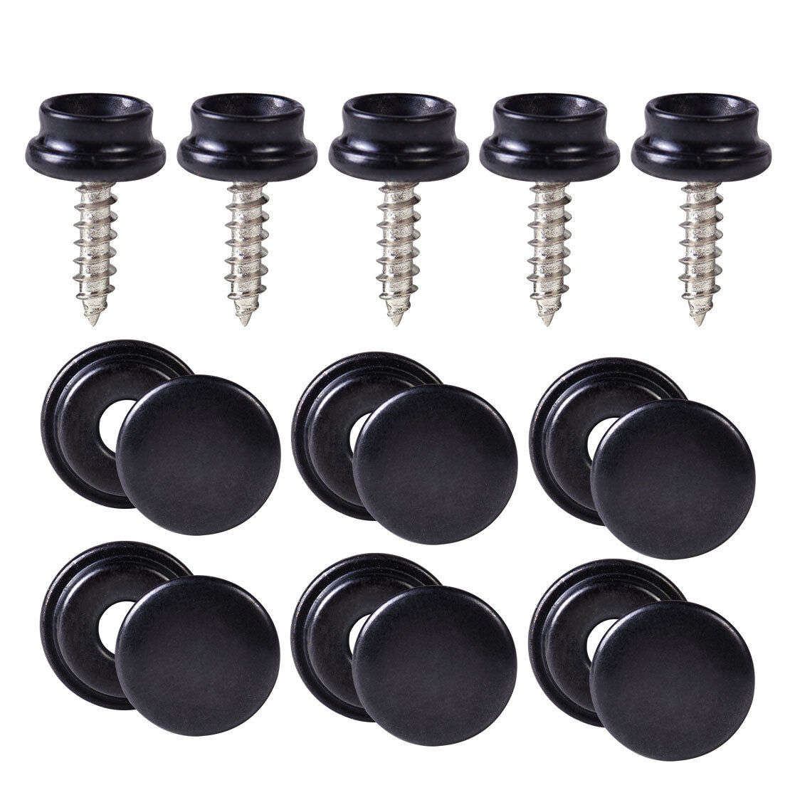 25set Snap Button Screw Studs Fit for Canvas Canopy Boat Marine Fastener Sockets