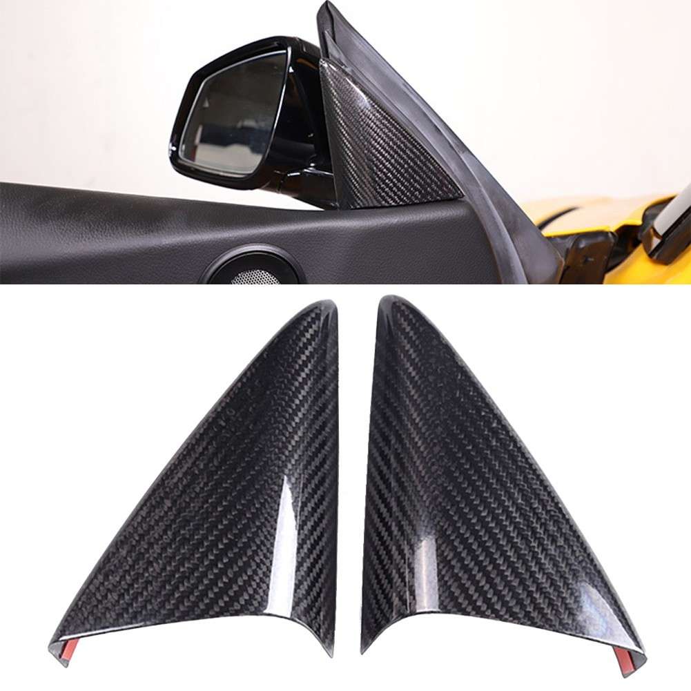 Real Carbon Fiber Interior A-pillar Panel Trim Cover For Supra A90 2019-2022