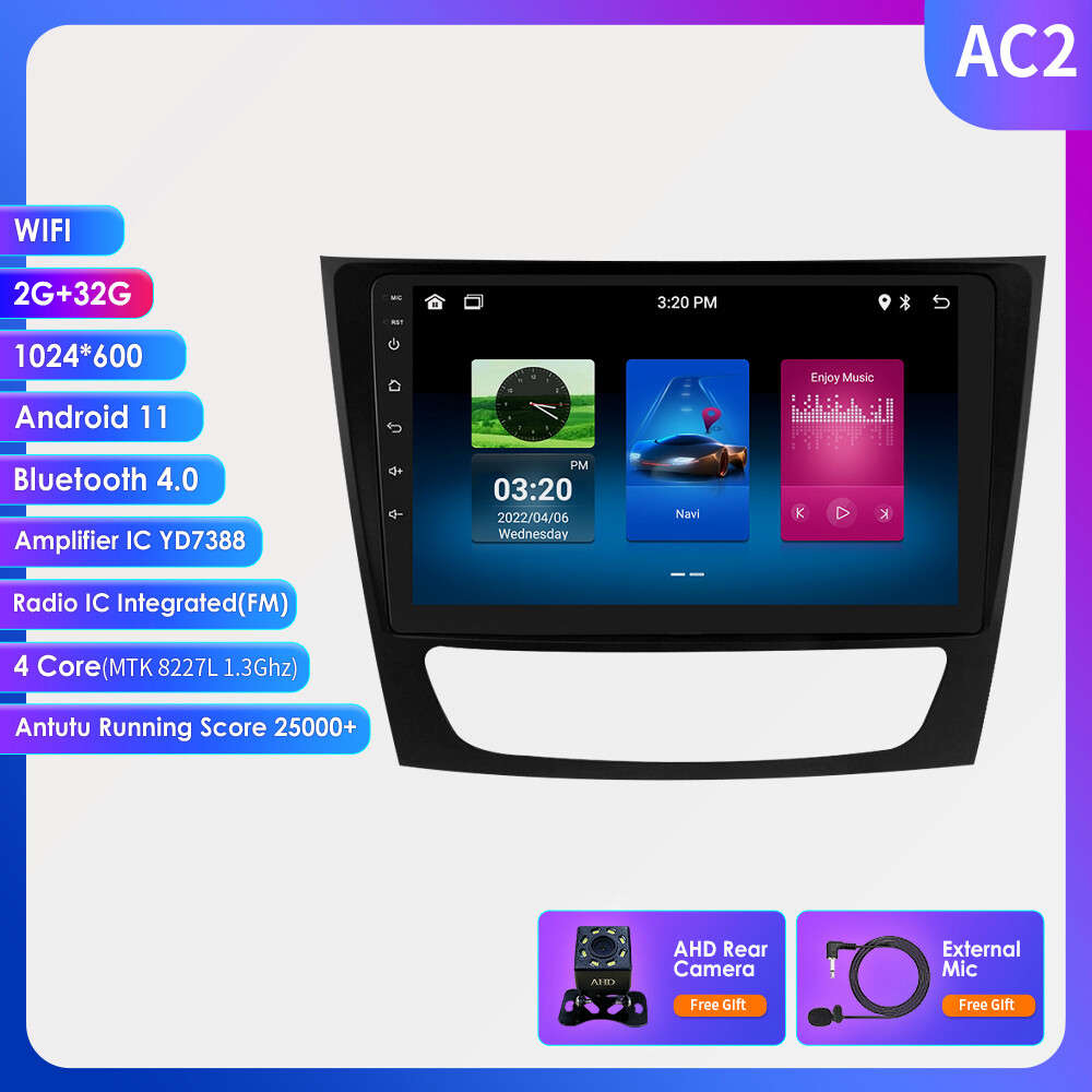 Car Stereo Carplay For Mercedes Benz E-W211 E320 E350 CLS-W219 Android 12 GPS FM